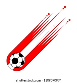 Soccer ball with the flag of Peru