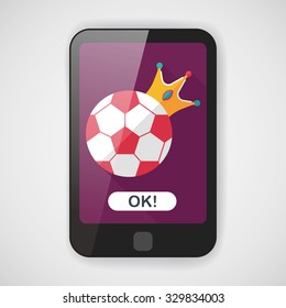 soccer ball flat icon with long shadow,eps10
