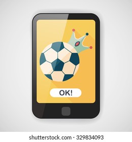soccer ball flat icon with long shadow,eps10