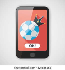 soccer ball flat icon with long shadow,eps10