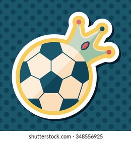 soccer ball flat icon with long shadow,eps10