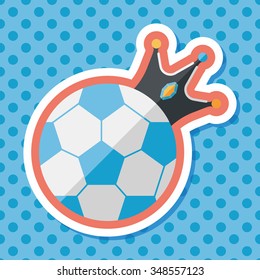 soccer ball flat icon with long shadow,eps10