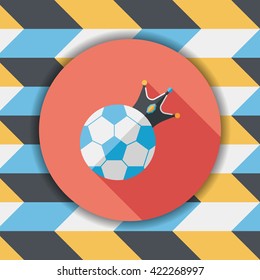 soccer ball flat icon with long shadow,eps10