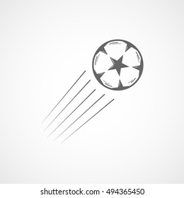 Soccer Ball Flat Icon On White Background