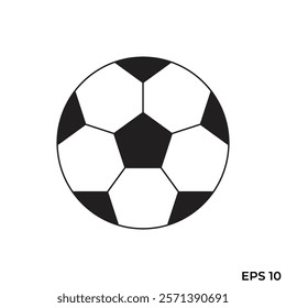 soccer ball flat icon vector illustration