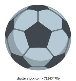 Soccer ball flat icon vector illustration for design and web isolated on white background. Soccer ball vector object for label and advertising