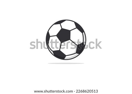 Soccer ball. flat style ball design illustration. sport elements isolated on white background. vector illustration of football