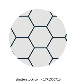 soccer ball flat style icon design, Sport hobby competition and game theme Vector illustration