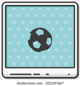 Soccer ball flat vector icon.