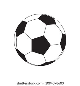 Soccer ball. Flat vector icon or illustration on white background.