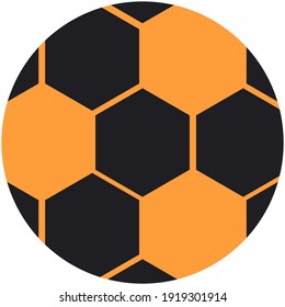 Icono de vector plano de bola de fútbol. Símbolo de fútbol aislado en fondo blanco. Ilustración del equipo deportivo. Logo de la competición