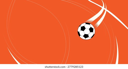Balón fútbol volando con