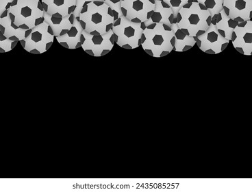 Soccer Ball or Football Background. Football championship. Soccer Banner Template for Poster. Vector Illustration. 