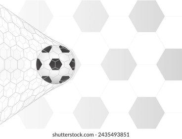 Soccer Ball or Football Background. Football championship. Soccer Banner Template for Poster. Vector Illustration. 