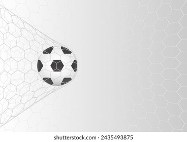 Soccer Ball or Football Background. Football championship. Soccer Banner Template for Poster. Vector Illustration. 