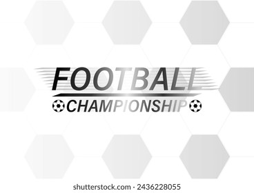 Soccer Ball or Football Background. Football championship. Soccer Banner Template for Poster. Vector Illustration. 