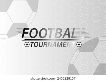 Soccer Ball or Football Background. Football championship. Soccer Banner Template for Poster. Vector Illustration. 