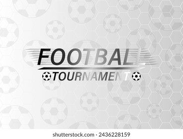 Soccer Ball or Football Background. Football championship. Soccer Banner Template for Poster. Vector Illustration. 