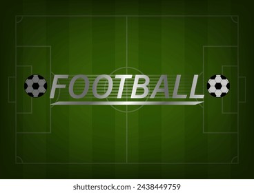 Soccer Ball or Football Background. Football championship. Soccer Banner Template for Poster. Vector Illustration. 