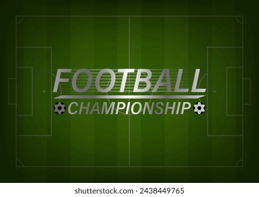 Soccer Ball or Football Background. Football championship. Soccer Banner Template for Poster. Vector Illustration. 