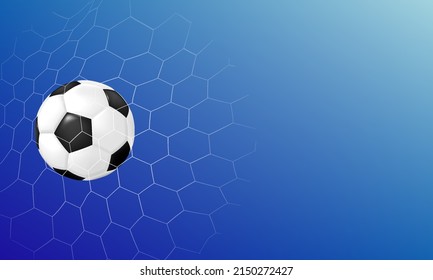 Soccer ball or football ball with beautiful  background. 3d Style vector Ball illustrator background