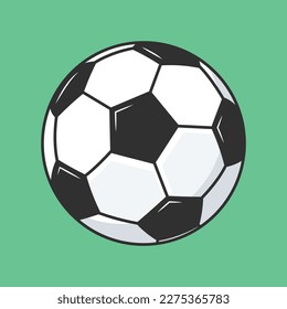 Soccer ball football cartoon icon vector illustration. Sports icon concept illustration, suitable for icon, logo, sticker, clipart