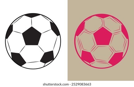 Soccer ball or football flat icon Vector illustration.