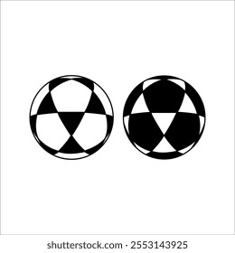 Soccer ball or football flat icon for sports apps and websites. Vector illustration.