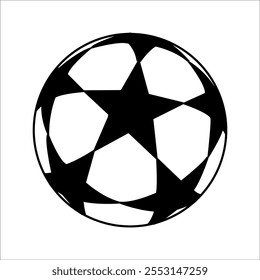 Soccer ball or football flat icon for sports apps and websites. Vector illustration.