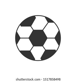 Soccer ball or football flat vector icon