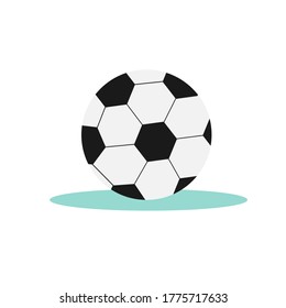 Soccer ball or football ball. Flat vector illustration, Ball isolated on white background.