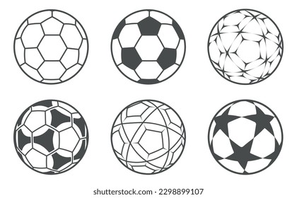 Balón de fútbol o ícono de vector plano de fútbol simple estilo negro, ilustración.