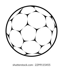 Soccer ball or football flat vector icon simple black style, illustration.