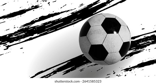 Soccer ball or football flat vector icon simple black style, illustration.