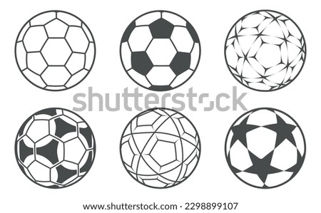 Soccer ball or football flat vector icon simple black style, illustration.