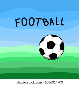 Soccer ball, football game, sports theme, vector illustration