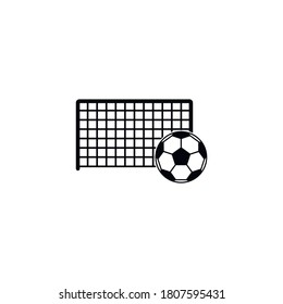 soccer ball  and football gate icon vector 