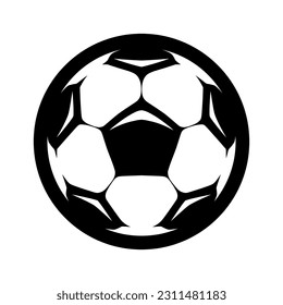 Soccer ball, football icon. Sport games. Sporting equipment. Emblem, badge.