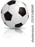 soccer ball, Football isolated on white Background, leather soccer ball, Soccer ball illustration for the web, Football Vector Design templet art.