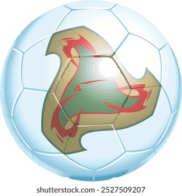 bola de futebol, Futebol isolado no fundo branco, bola de futebol de couro, ilustração bola de futebol para a web, Futebol Vetor Design arte de template.