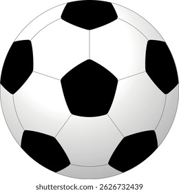 bola de futebol, Futebol isolado no fundo branco, bola de futebol de couro, bola de futebol ilustração para a web