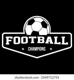 Soccer ball, football logo. Sport games. Sporting equipment. Emblem, badge.