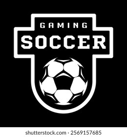 Soccer ball, football logo. Sport games. Sporting equipment. Emblem, badge.