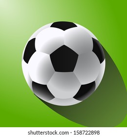 Soccer ball. Soccer ball or football ball on green field.