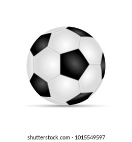 Soccer ball or football ball on white background