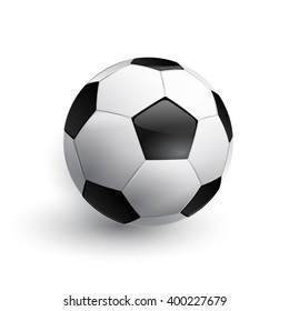 Soccer ball. Football ball. Realistic soccer ball isolated on white. Vector