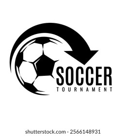 Soccer ball football tournament or club icons. Symbol or emblem. vector illustration