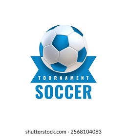 Soccer ball football tournament or club icons. Symbol or emblem. vector illustration