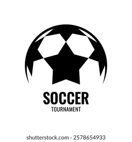 Soccer ball football tournament or club icons. Symbol or emblem. vector illustration