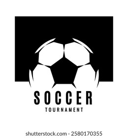 Soccer ball football tournament or club icons. Symbol or emblem. vector illustration